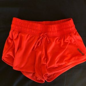 Red rebook shorts